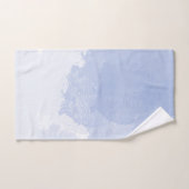 Éclaboussure aquarelle abstraite bleue blanche côt (Serviette à main)
