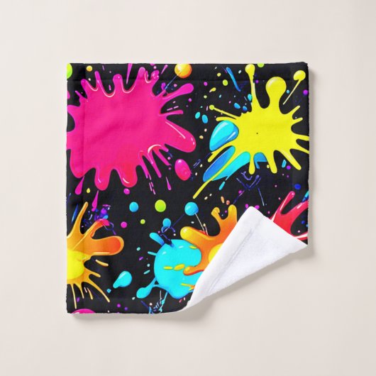 Éclaboussure d'art vibrant (Gant de toilette)
