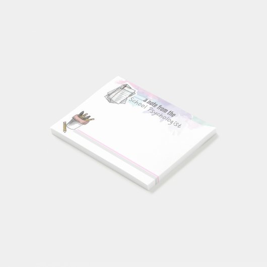 Éclaboussure de post-it de psychologue d'école (Incliné)