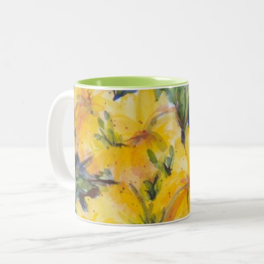 Éclaboussure de tasse jaune (Devant gauche)