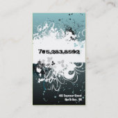 Éclaboussure grunge Teal de carte de visite de (Dos)