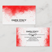 Éclaboussure rouge chic de peinture sur le carte (Devant / Derrière)
