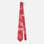 Éclaboussures d'aquarelle rouge - Cravate monogram (Devant)