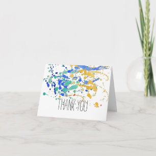 Éclaboussures de peinture aquarelle merci