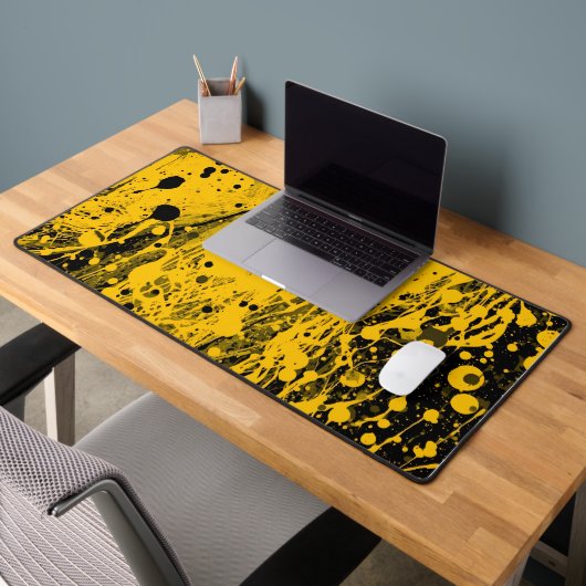 Éclaboussures de peinture noire et jaune (Bureau 2)