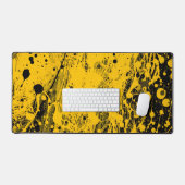 Éclaboussures de peinture noire et jaune (Clavier et souris)