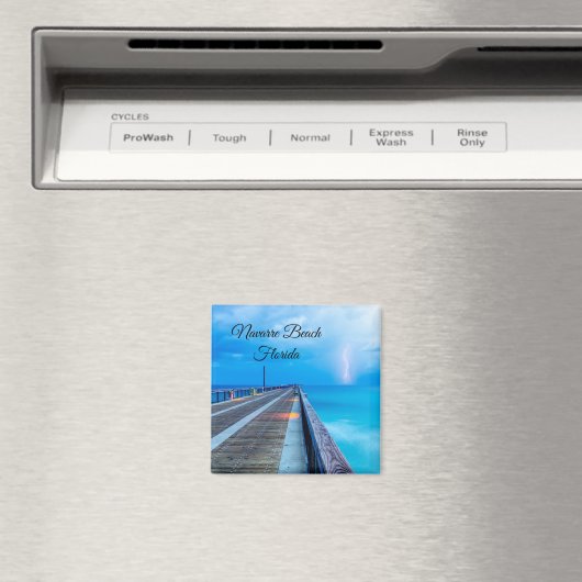 Éclair À Navarre Beach Pier Magnet (In Situ (Lave-vaisselle))