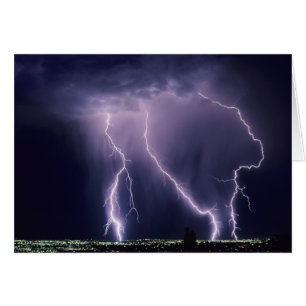 Éclair au-dessus de Salt Lake Valley, Utah.