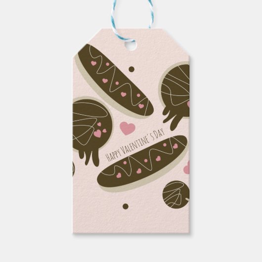 Eclair Donuts Cake Pop Valentijnsdag Party Cadeaulabel (Voorkant)