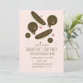 Eclair Donuts Cake Pops Valentijnsdag Feest Kaart (Staand voorkant)