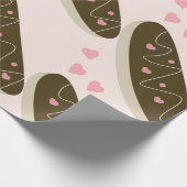 Eclair Donuts Valentijnsdag Hearts Cadeaupapier (Hoek)