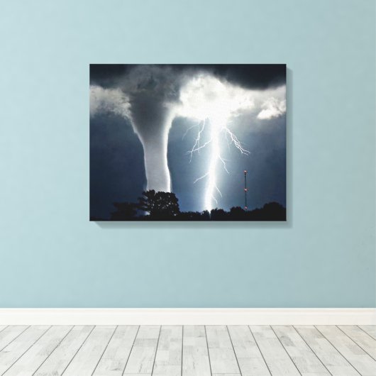 Éclair et toile enveloppée de tornade (Insitu (Plancher de Bois))