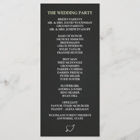 Éclairage à chaîne de ferme Programmes de mariage  (Dos)