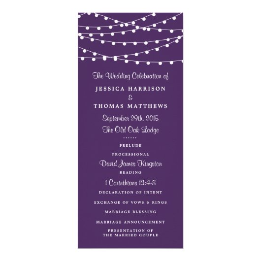 Éclairage À Chaîne Sur Le Programme De Mariage Vio (Devant)