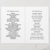 Éclairage à cordes moderne, programme de mariage r (Dos)