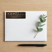 Éclairage à cordes rustiques Étiquette de adresse 