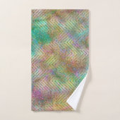 Éclairage Arc-en-ciel en or brillant Motif Chevron (Serviette à main)