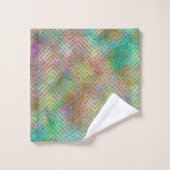 Éclairage Arc-en-ciel en or brillant Motif Chevron (Gant de toilette)