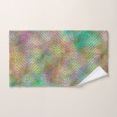 Éclairage Arc-en-ciel en or brillant Motif Chevron (Serviette à main)