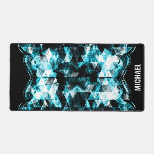 Éclairage bleu brillant des flammes triangles Mono (Recto)