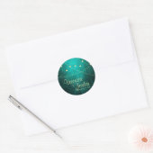 Éclairage de la campagne verte Stickers de mariage (Enveloppe)
