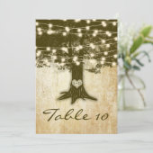 Éclairage de table de mariage avec carte de numéro (Debout devant)