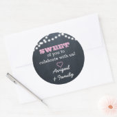 Éclairage de tableau rose doux Sticker de sac de t (Enveloppe)