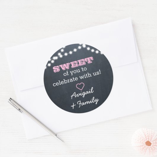 Éclairage de tableau rose doux Sticker de sac de t (Enveloppe)