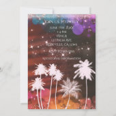 Éclairage d'été et invitation à la fête des palmie (Dos)