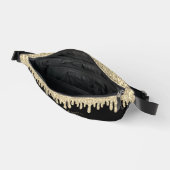 Éclairage éclat or et noir élégant Monogramme (Ouvrir)