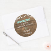 Éclairage en bois d'écorce Sticker Turquoise doux (Enveloppe)