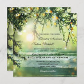 Éclairage Flamme Plage Mariage Invitation (Devant / Derrière)