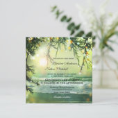 Éclairage Flamme Plage Mariage Invitation (Debout devant)