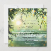 Éclairage Flamme Plage Mariage Invitation (Devant)