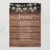 Éclairage Guinguette Rustique Numéro de Table Plan (Dos)