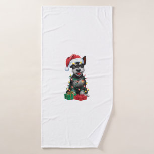 Éclairage Noël Chapeau noir russe Terrier chien