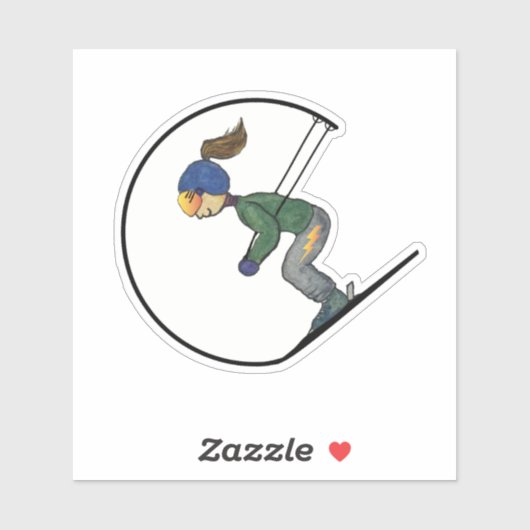 Éclairage Quad Skier - Sticker (Feuille)