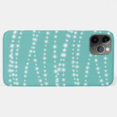 Éclairages à chaînes sur coque iphone turquoise (Dos (Horizontal))