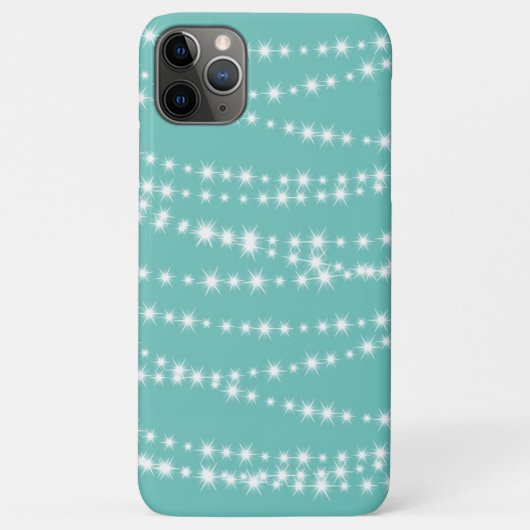 Éclairages à chaînes sur coque iphone turquoise (Dos)
