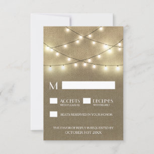 Éclairages à cordes + Cartes RSVP de mariage de Bu