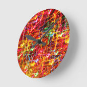 Éclairages de néon qui brillent Horloges rondes (Angle)