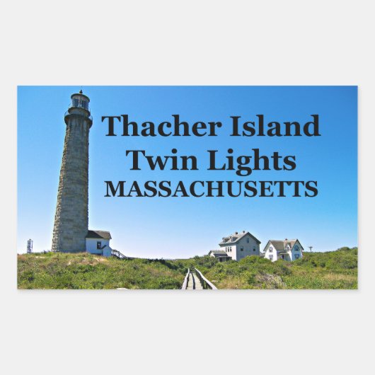 Éclairages jumeaux de l'île Thacher, Stickers Mass (Devant)