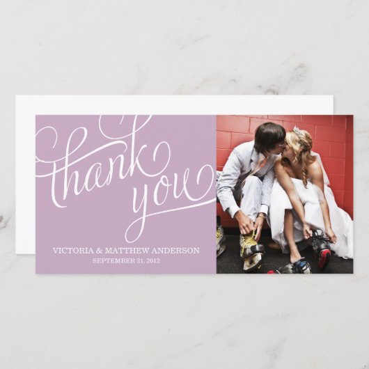 ÉCLAIRÉ | CARTE PHOTO mariage MERCI (Devant / Derrière)