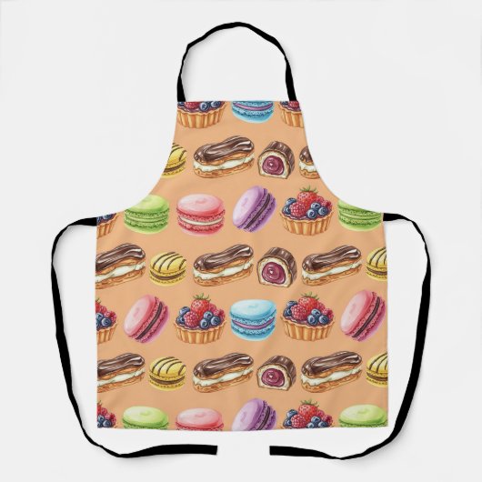 Eclairs en macarons van Natasha Us Schort (Voorkant)
