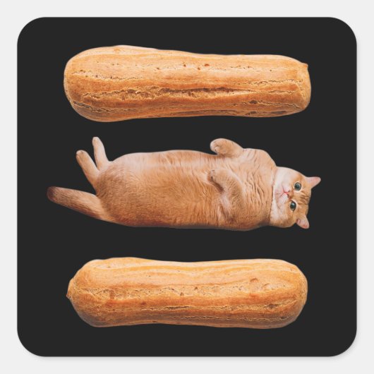 Eclairs Vierkante Sticker (Voorkant)