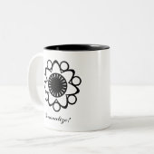 Éclat avec Mug Fleur Vie, Noir (Devant gauche)