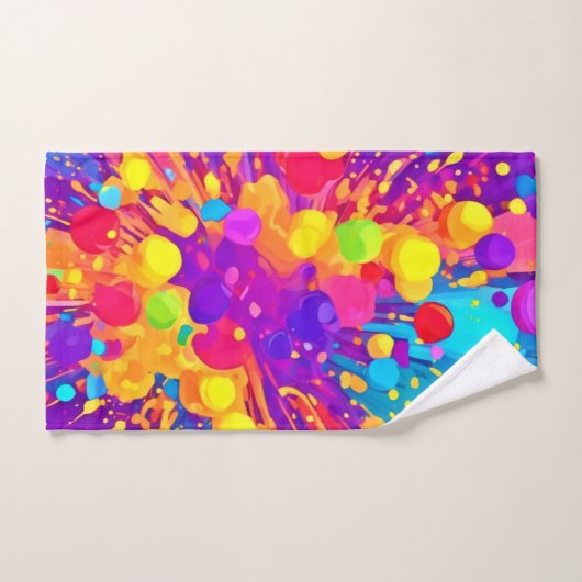 Éclat de couleur dynamique (Serviette à main)