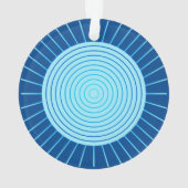 Éclat de soleil géométrique moderne - Bleu cobalt (dos)