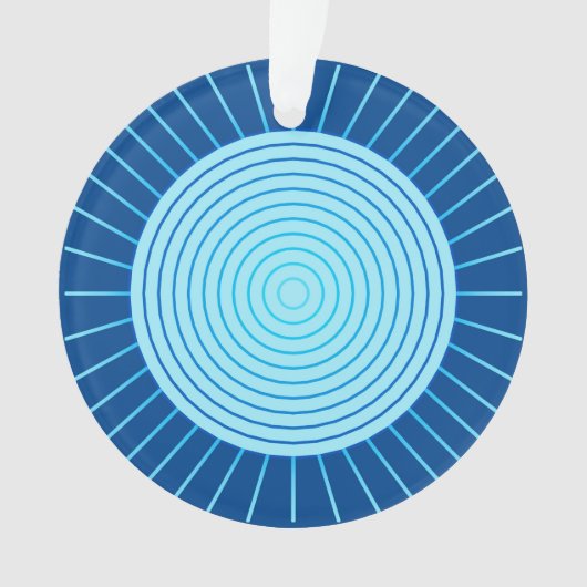 Éclat de soleil géométrique moderne - Bleu cobalt (devant)