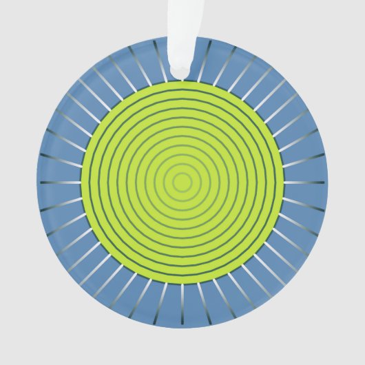 Éclat de soleil géométrique moderne - vert citron (devant)